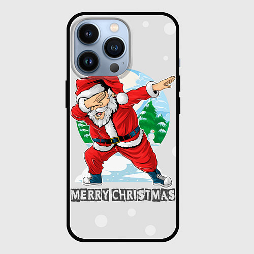 Чехол iPhone 13 Pro Dab Santa Merry Christmas / 3D-Черный – фото 1