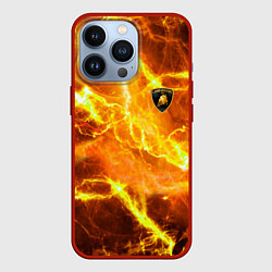 Чехол iPhone 13 Pro Lamborghini - яркие молнии