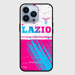 Чехол для iPhone 13 Pro Lazio neon gradient style: символ сверху, цвет: 3D-черный