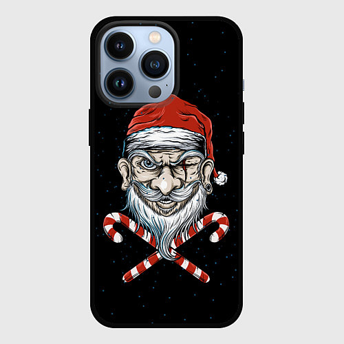 Чехол iPhone 13 Pro Santa Pirate / 3D-Черный – фото 1