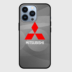 Чехол для iPhone 13 Pro Mitsubishi - серая с кружочками абстракция, цвет: 3D-черный