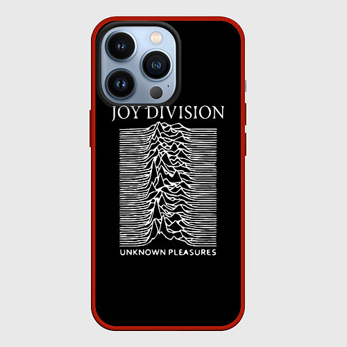 Чехол iPhone 13 Pro Joy Division - unknown pleasures / 3D-Красный – фото 1