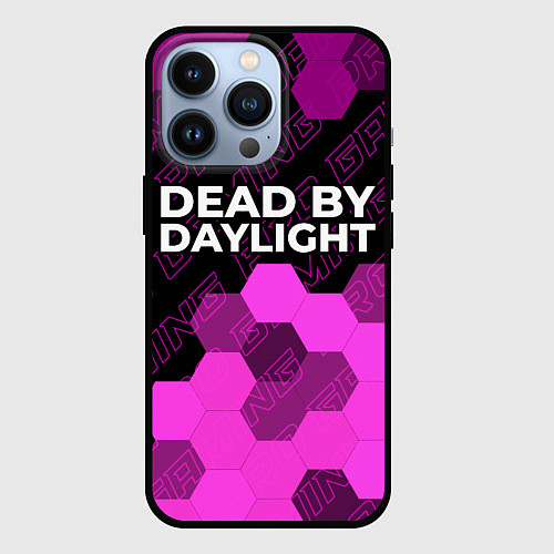 Чехол iPhone 13 Pro Dead by Daylight pro gaming: символ сверху / 3D-Черный – фото 1