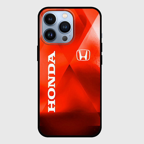 Чехол iPhone 13 Pro Honda - красная абстракция / 3D-Черный – фото 1