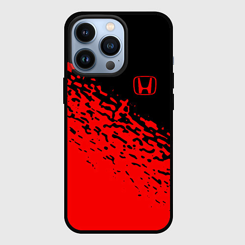 Чехол iPhone 13 Pro Honda - красные брызги / 3D-Черный – фото 1