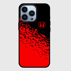 Чехол для iPhone 13 Pro Honda - красные брызги, цвет: 3D-черный