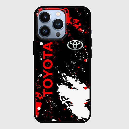 Чехол iPhone 13 Pro Toyota - краска / 3D-Черный – фото 1