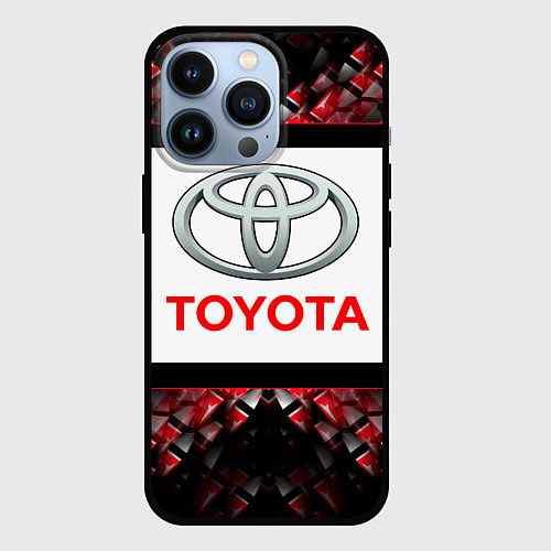 Чехол iPhone 13 Pro Toyota - абстракция - лого / 3D-Черный – фото 1