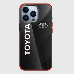 Чехол для iPhone 13 Pro Toyota - серая абстракция, цвет: 3D-красный