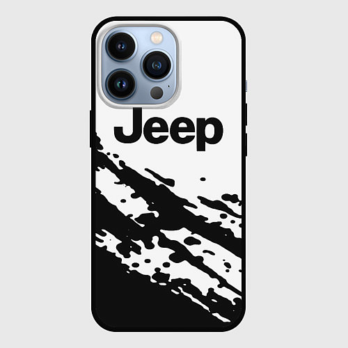 Чехол iPhone 13 Pro Jeep - textura / 3D-Черный – фото 1