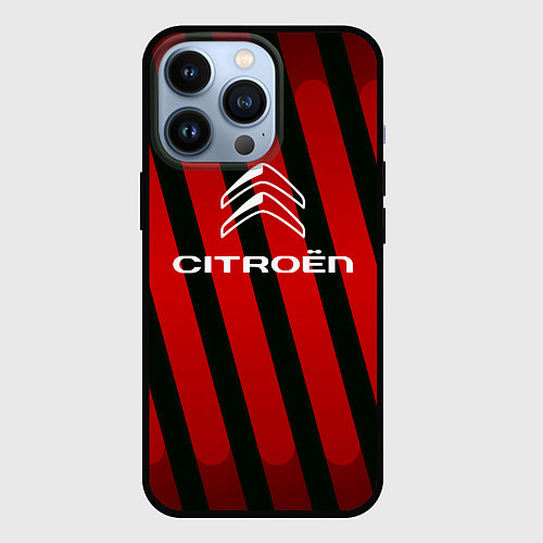 Чехол iPhone 13 Pro Citroёn - полосы / 3D-Черный – фото 1
