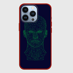 Чехол iPhone 13 Pro Объёмный каркас человека - геометрия