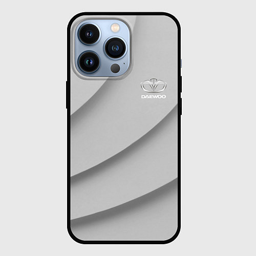 Чехол iPhone 13 Pro Daewoo - серая абстракция / 3D-Черный – фото 1