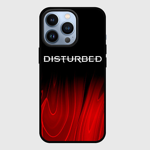 Чехол iPhone 13 Pro Disturbed red plasma / 3D-Черный – фото 1