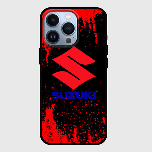 Чехол iPhone 13 Pro Suzuki - краска / 3D-Черный – фото 1