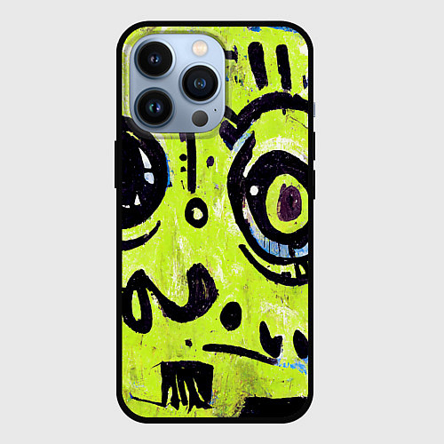 Чехол iPhone 13 Pro Уличное творчество - граффити / 3D-Черный – фото 1