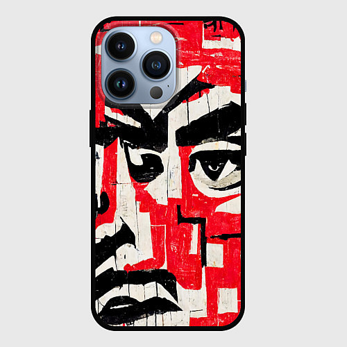 Чехол iPhone 13 Pro Уличная гранж абстракция / 3D-Черный – фото 1