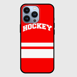 Чехол для iPhone 13 Pro Hockey - две волосы, цвет: 3D-черный