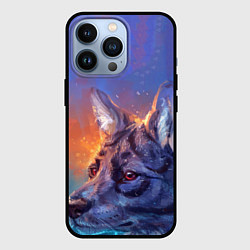 Чехол для iPhone 13 Pro Замерзший волк зимой, цвет: 3D-черный
