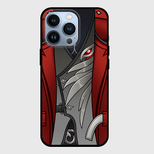 Чехол iPhone 13 Pro Образ Дилюка Алая ночь - Геншин импакт / 3D-Черный – фото 1
