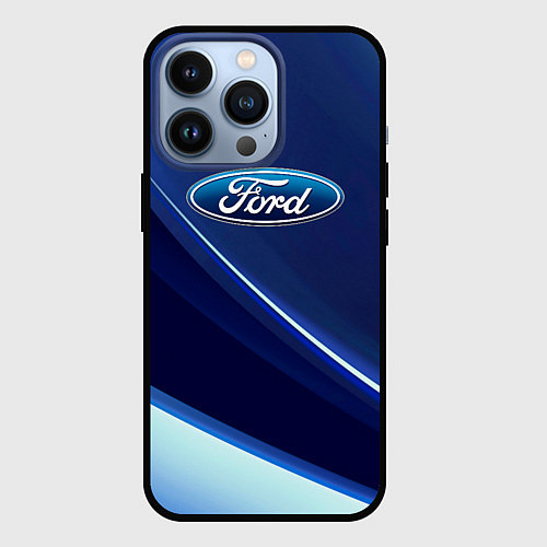 Чехол iPhone 13 Pro Ford - абстракция / 3D-Черный – фото 1