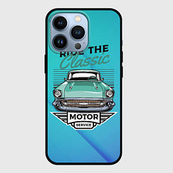 Чехол для iPhone 13 Pro Ride the classic - ретро авто, цвет: 3D-черный