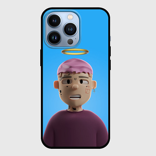 Чехол iPhone 13 Pro Lil Peep С Нимбом / 3D-Черный – фото 1