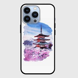 Чехол для iPhone 13 Pro Акварельный Токио, цвет: 3D-черный