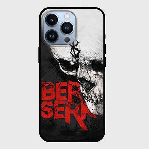 Чехол iPhone 13 Pro Berserk - Череп с клеймом жертвы / 3D-Черный – фото 1
