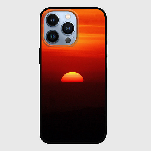 Чехол iPhone 13 Pro Кавказский восход / 3D-Черный – фото 1