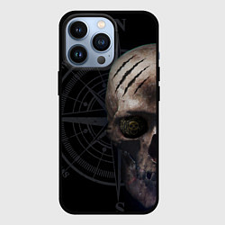 Чехол для iPhone 13 Pro Череп пирата, компас, цвет: 3D-черный