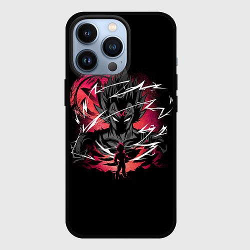 Чехол iPhone 13 Pro Goku dragon ball аниме / 3D-Черный – фото 1
