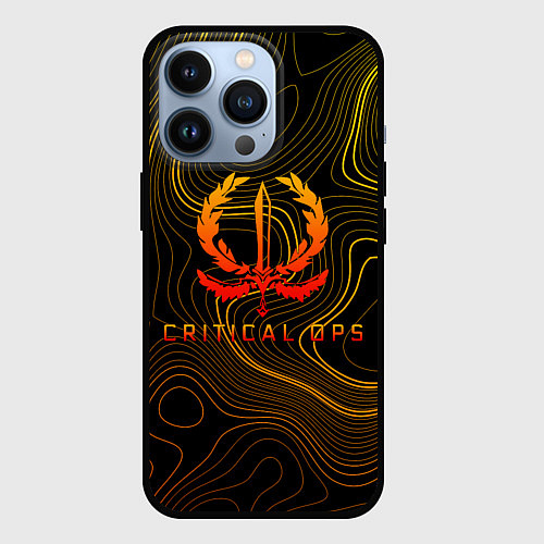 Чехол iPhone 13 Pro Critical ops - абстракция / 3D-Черный – фото 1