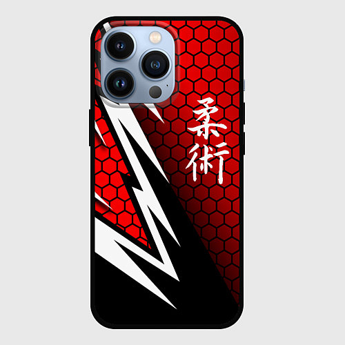 Чехол iPhone 13 Pro Джиу - Джитсу : Красная броня / 3D-Черный – фото 1