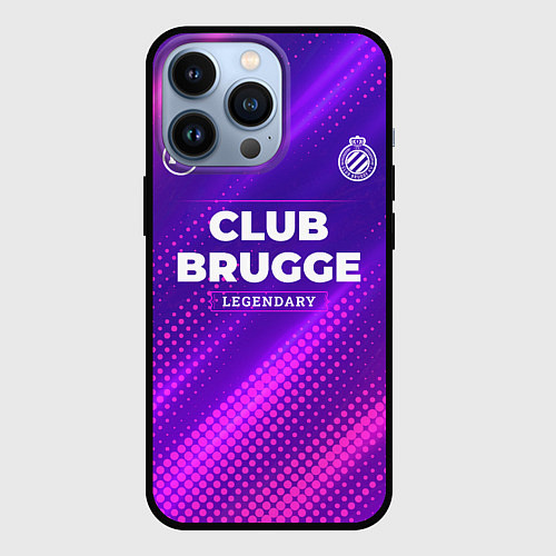 Чехол iPhone 13 Pro Club Brugge legendary sport grunge / 3D-Черный – фото 1