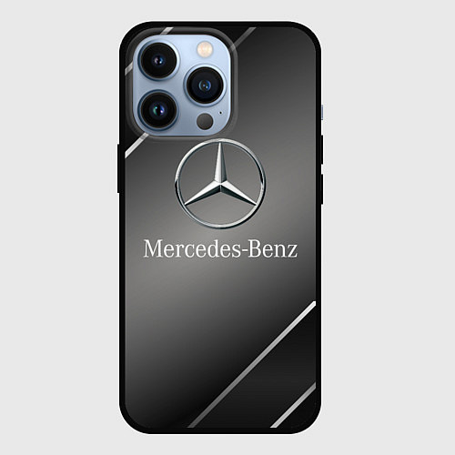 Чехол iPhone 13 Pro Mercedes Карбон / 3D-Черный – фото 1