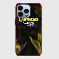 Чехол iPhone 13 Pro Cuphead жёлтый огонь