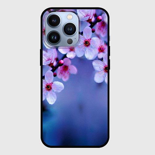 Чехол iPhone 13 Pro Цветы дерева Черри Блоссом / 3D-Черный – фото 1