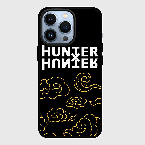 Чехол iPhone 13 Pro Hunter x Hunter - anime clouds / 3D-Черный – фото 1