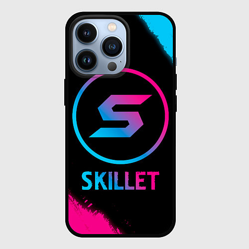 Чехол iPhone 13 Pro Skillet - neon gradient / 3D-Черный – фото 1