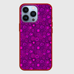 Чехол iPhone 13 Pro Абстрактный неоновый узор Фуксия