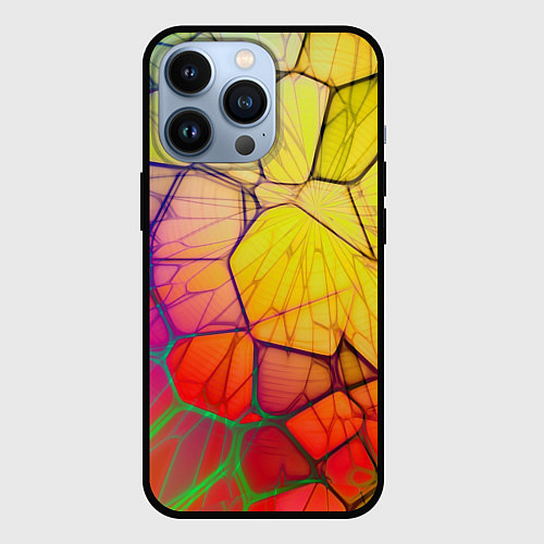 Чехол iPhone 13 Pro Абстрактные цветные фигуры / 3D-Черный – фото 1
