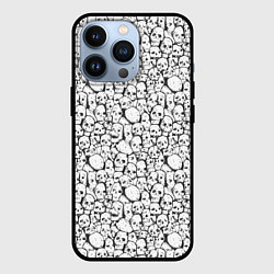 Чехол для iPhone 13 Pro Череп бесформенный, цвет: 3D-черный