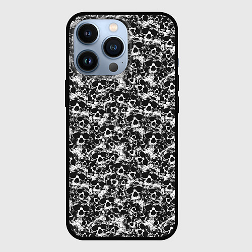 Чехол iPhone 13 Pro Череп без зубов / 3D-Черный – фото 1