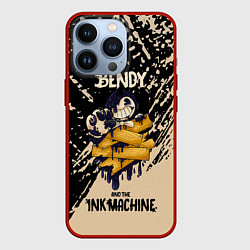 Чехол для iPhone 13 Pro Bendy and the ink machine - краска, цвет: 3D-красный