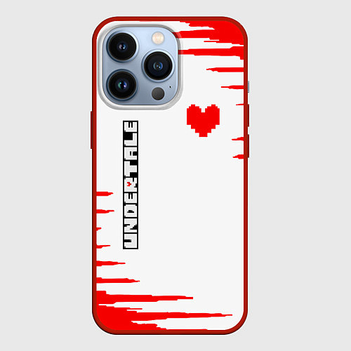 Чехол iPhone 13 Pro Undertale фриск / 3D-Красный – фото 1