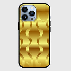 Чехол для iPhone 13 Pro Золото абстрактная графика, цвет: 3D-черный