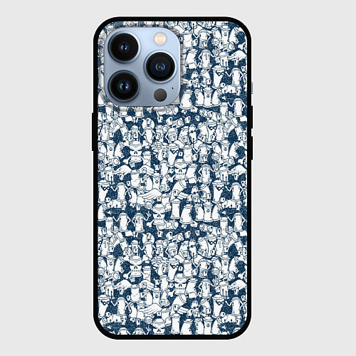 Чехол iPhone 13 Pro Баллончик с краской граффити / 3D-Черный – фото 1