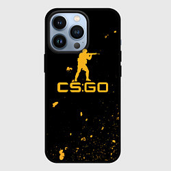 Чехол для iPhone 13 Pro Counter-strike жёлтые брызги, цвет: 3D-черный