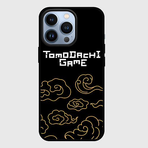 Чехол iPhone 13 Pro Tomodachi Game anime clouds / 3D-Черный – фото 1